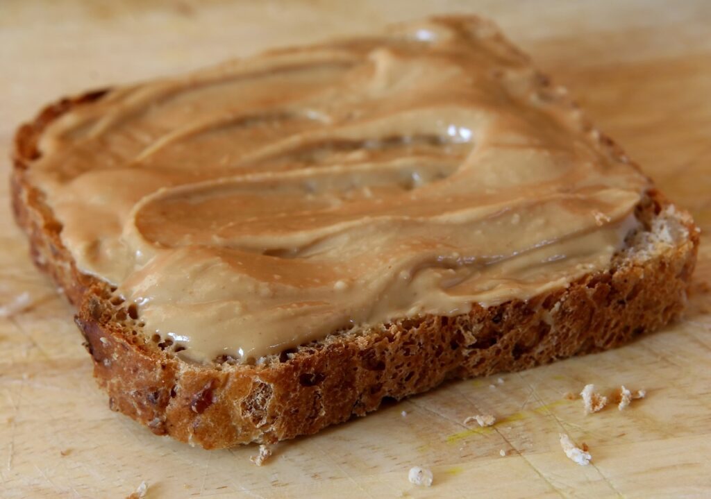 tartine de beurre de cacahuète